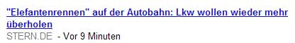 Weltbewegende Problemschlagzeilen