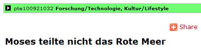 Moses teilte nicht das rote Meer