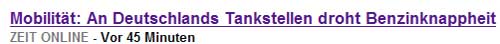 Benzinknappheit an Deutschlands Tankstellen